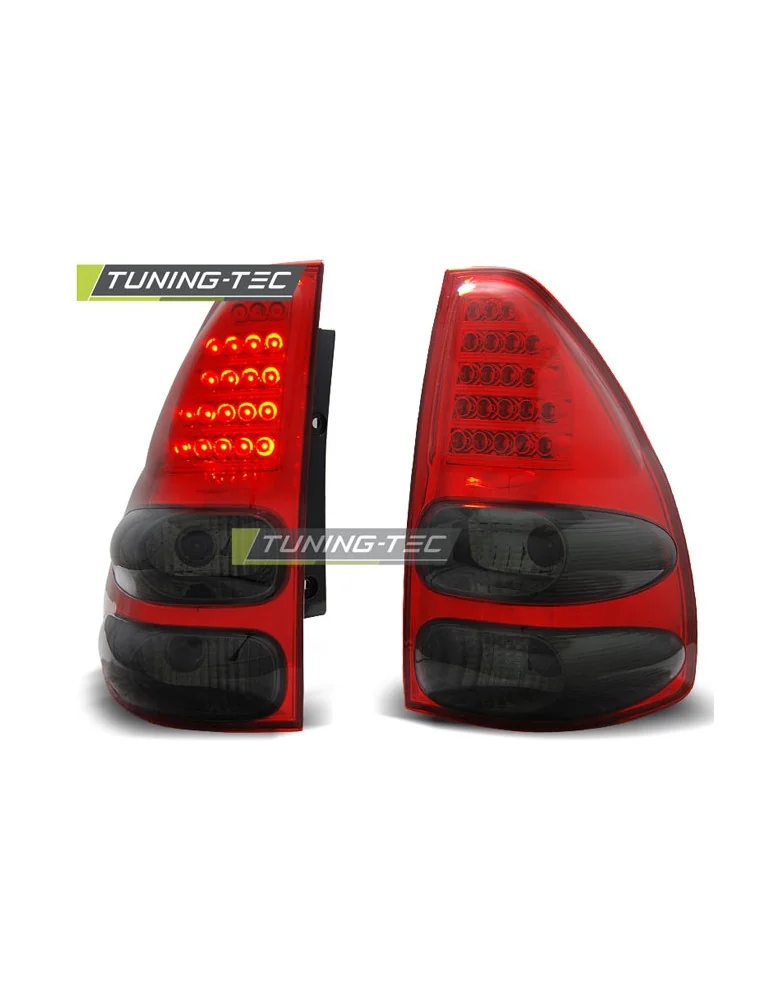 Feux arrière à LED fumés rouges pour TOYOTA LAND CRUISER 120 03-09
