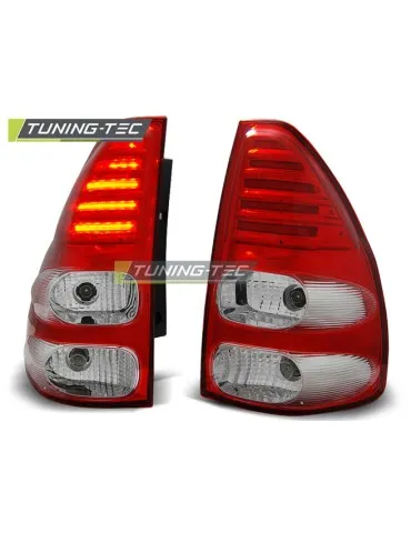 Feux arrière à LED rouges blancs pour TOYOTA LAND CRUISER 120 03-09
