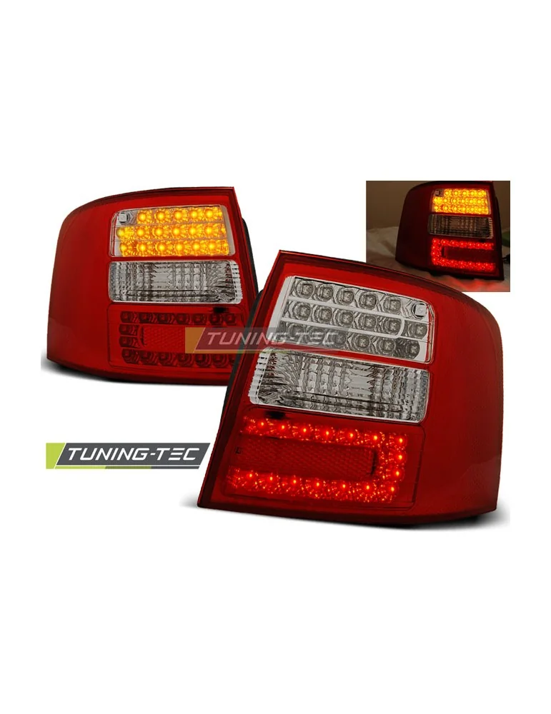 Feux arrière à LED rouges blancs pour AUDI A6 05.97-05.04 Avant