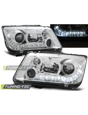 Phares à LED chromés pour VW BORA 09.98-05.05