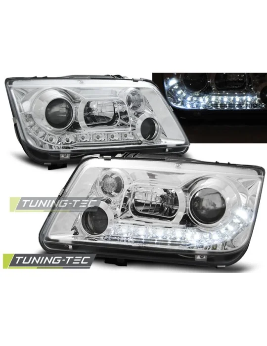 Phares à LED chromés pour VW Bora (1998 - 2005)