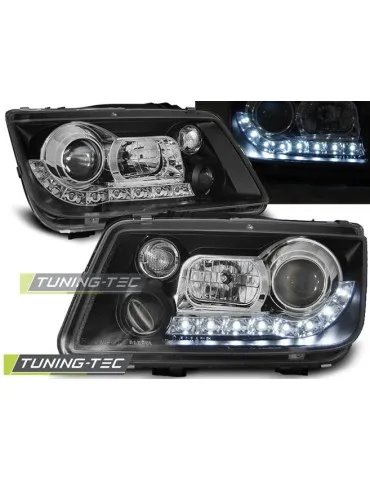 Phares à LED noirs pour VW BORA 09.98-05.05