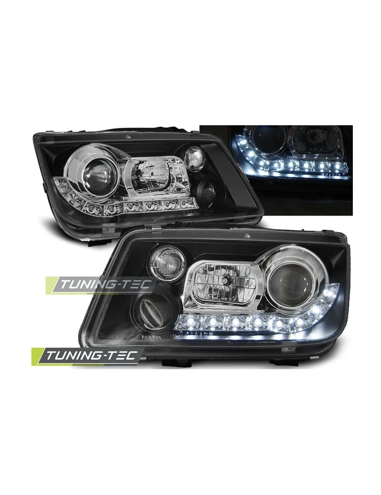 Phares à LED noirs pour VW BORA 09.98-05.05