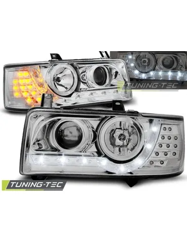 Phares à LED chromés pour VW T4 90-03.03 TRANSPORTER