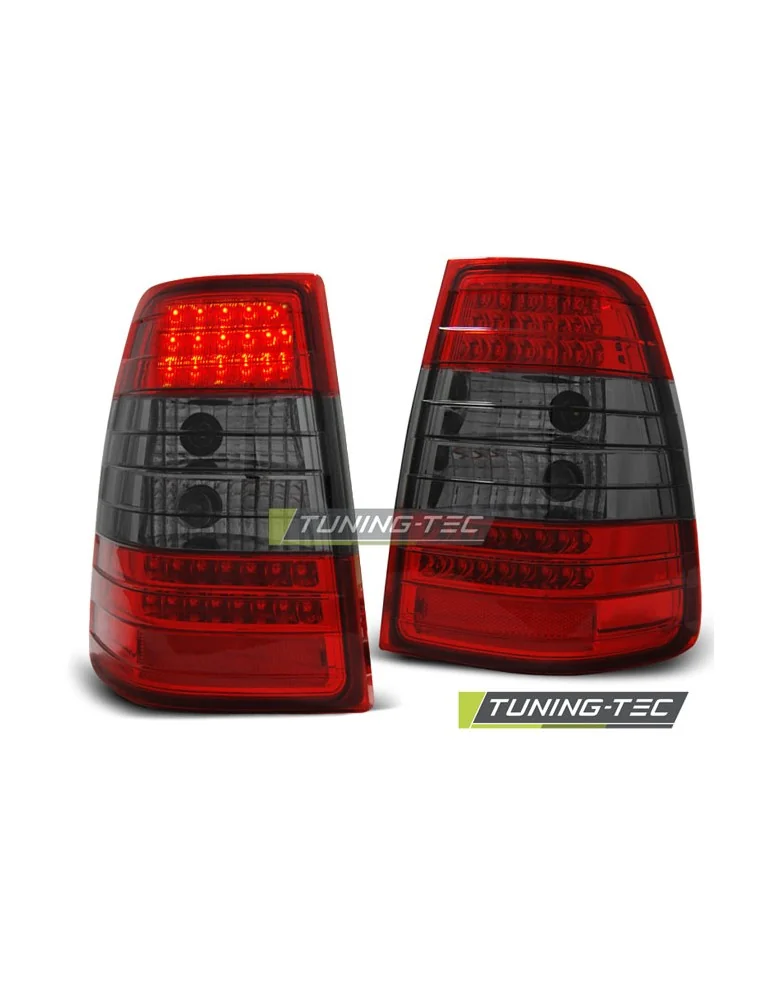 Feux arrière à LED fumés rouges pour MERCEDES W124 E-KLASA Break 09.85-95