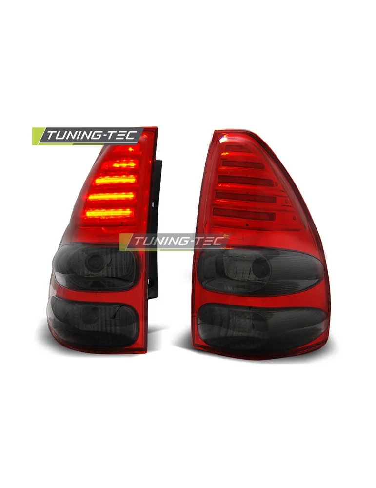 Feux arrière à LED fumés rouges pour TOYOTA LAND CRUISER 120 03-09