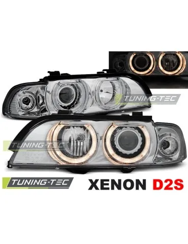 Phares au xénon chromés pour BMW E39 09.95-06.03