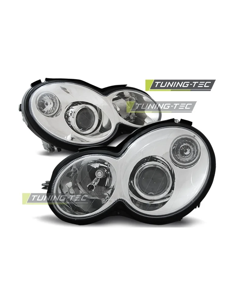 Phares chromés pour MERCEDES CL203 C-KLASA 00-04