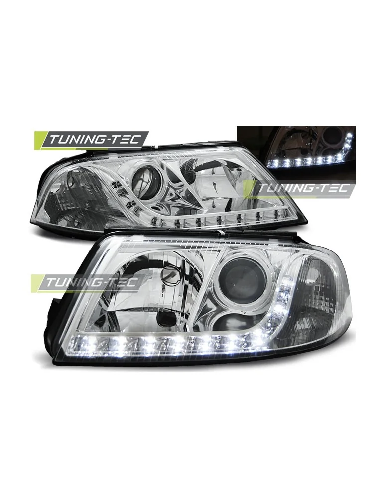Phares à LED chromés pour VW PASSAT 3BG B5 FL 09.00-03.05