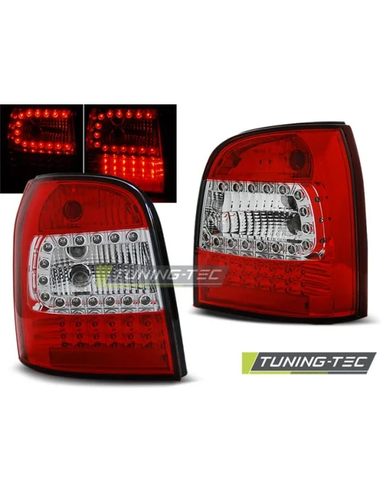 Feux arrière à LED rouges blancs pour Audi A4 Avant (1994 - 2001)
