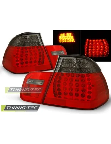 Feux arrière à LED fumés rouges pour BMW E46 09.01-03.05 Berline