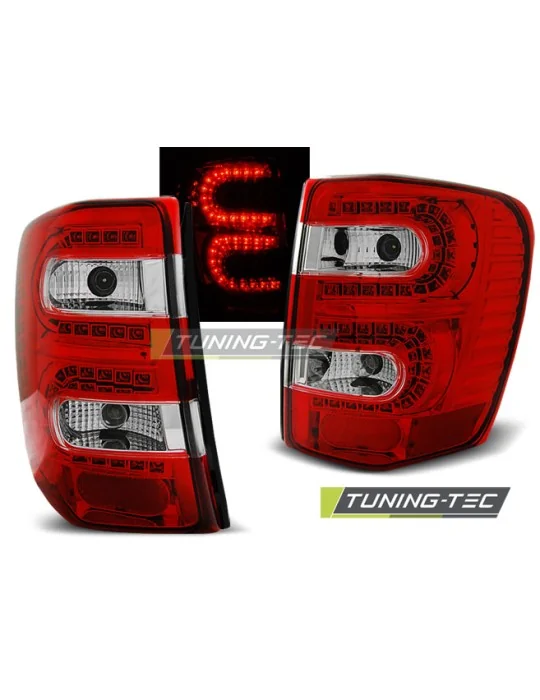 Feux arrière à LED rouges blancs pour Chrysler Jeep Grand Cherokee (1999 - 2005)