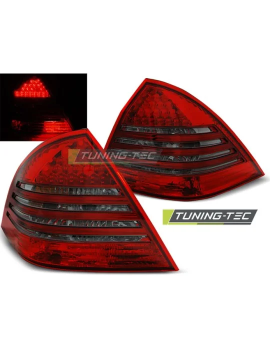 Feux arrière à LED fumés rouges pour Mercedes Classe C W203 Berline (2000 - 2004)
