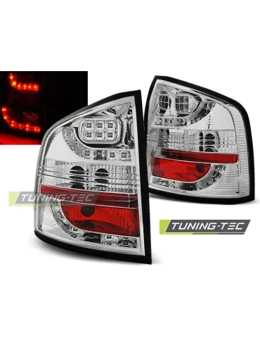 Feux arrière à LED chromés pour SKODA OCTAVIA II Break 04-12