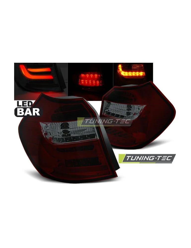 Feux arrière à LED fumés rouges pour BMW E87 04-08.07