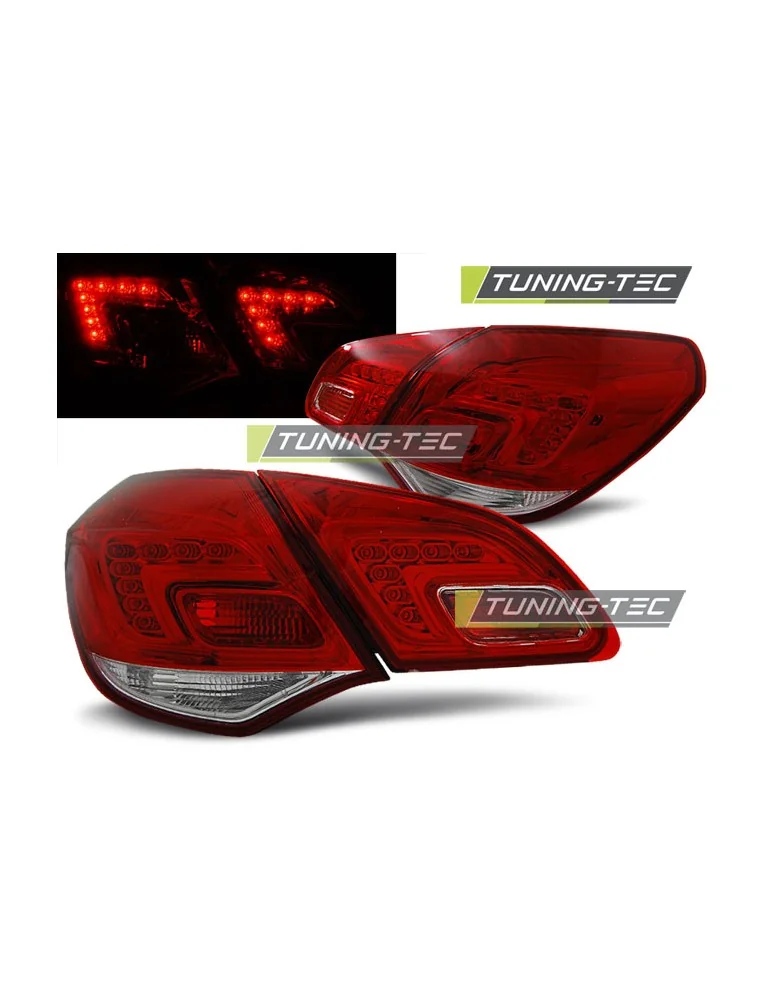 Feux arrière à LED rouges blancs pour OPEL ASTRA J 10-15 berline à hayon