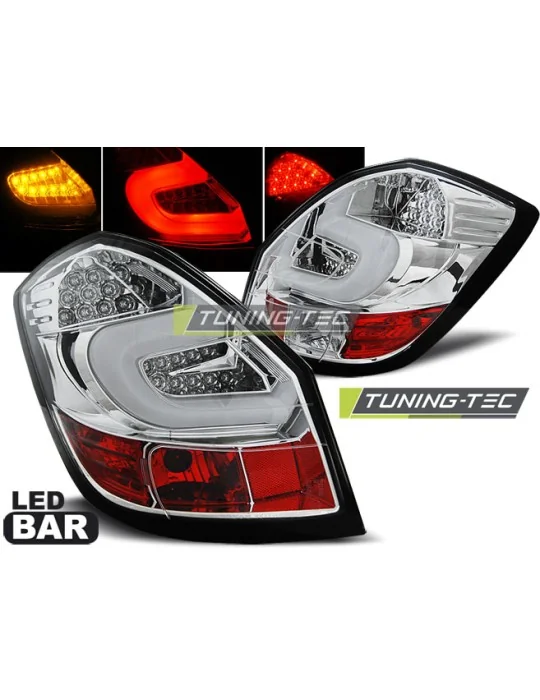 Feux arrière à LED chromés pour Skoda Fabia II (2007 - 2014)