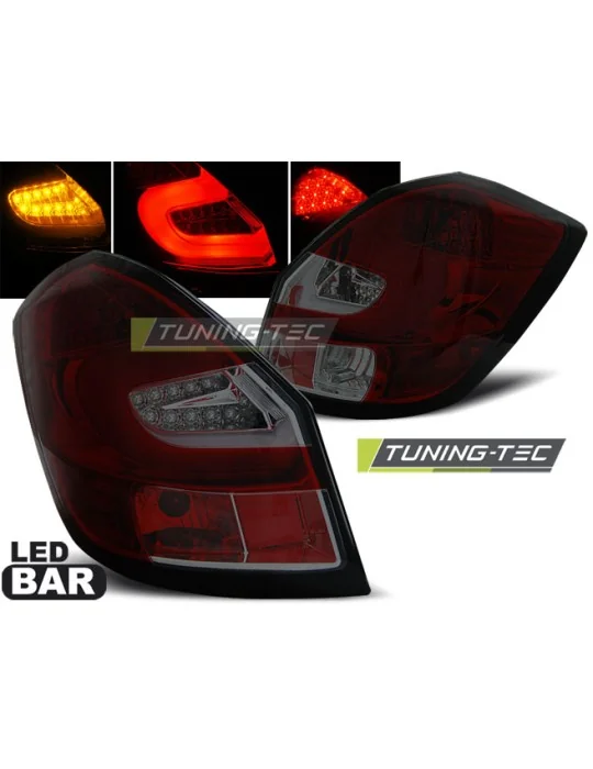 Feux arrière à LED fumés rouges pour Skoda Fabia II (2007 - 2014)