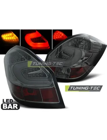 Feux arrière à LED fumés pour SKODA FABIA II 07- 06.14