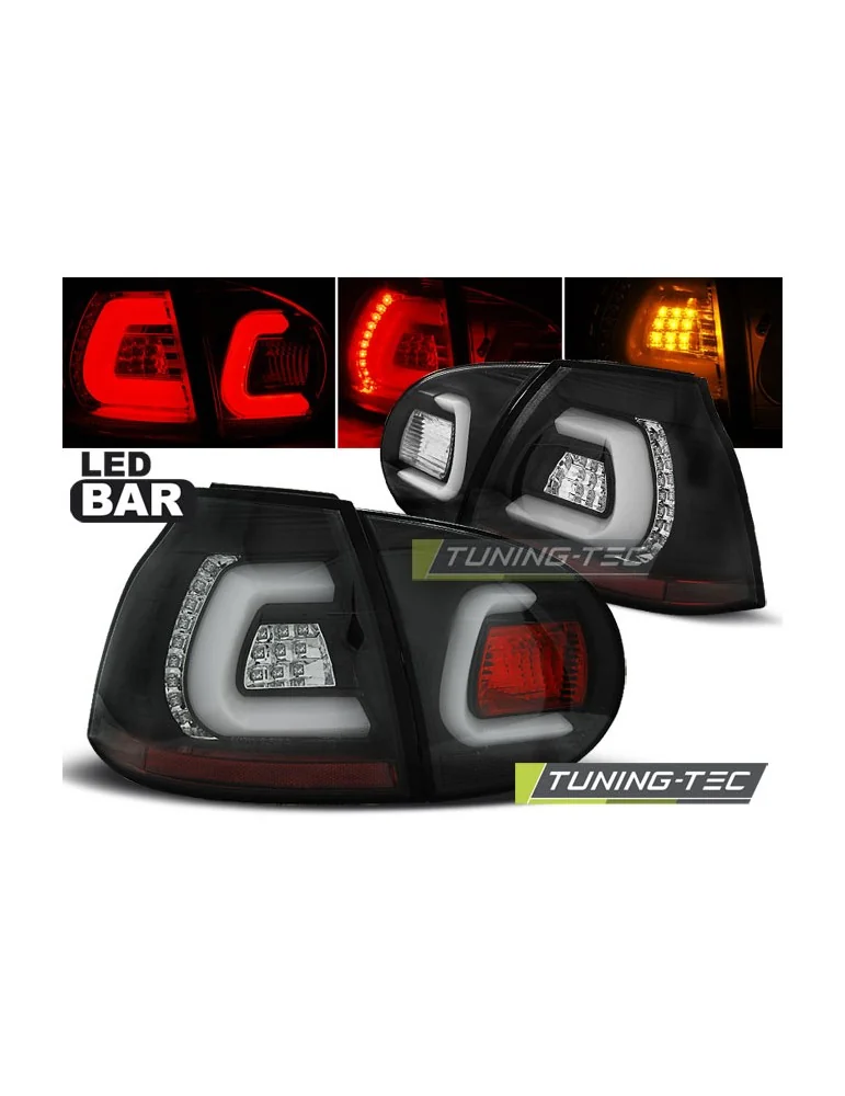 Feux arrière à LED noirs pour VW GOLF 5 10.03-09