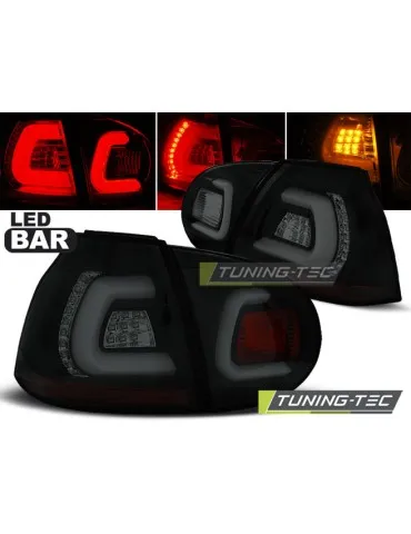 Feux arrière à LED noirs fumés pour VW GOLF 5 10.03-09