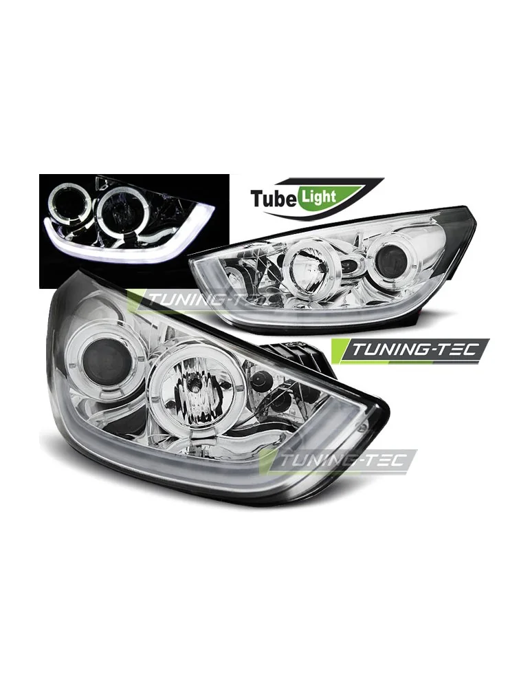 Phares à LED chromés pour HYUNDAI TUCSON IX35 10-13