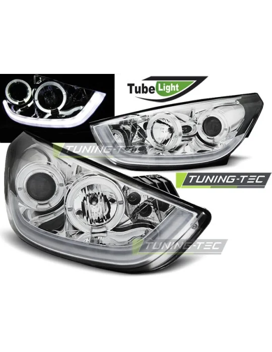 Phares à LED chromés pour Hyundai Tucson IX35 (2010 - 2013)
