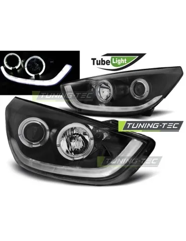 Phares à LED noirs pour HYUNDAI TUCSON IX35 10-13