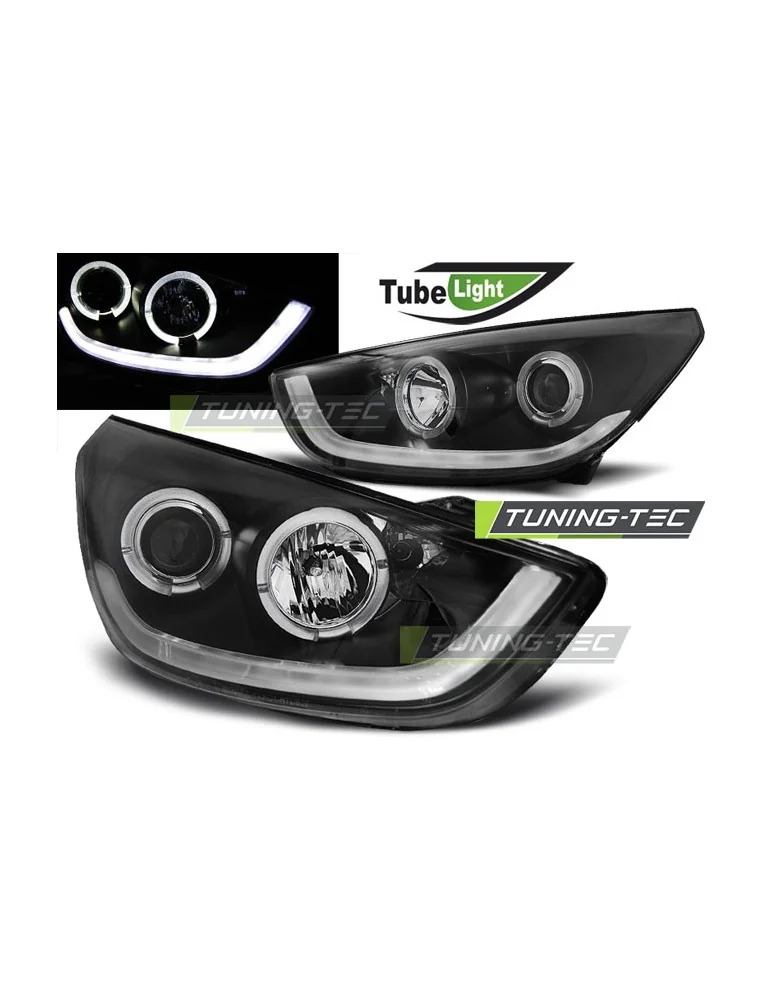 Phares à LED noirs pour HYUNDAI TUCSON IX35 10-13