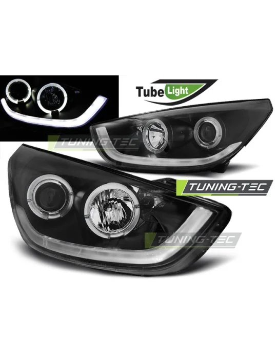 Phares à LED noirs pour Hyundai Tucson IX35 (2010 - 2013)