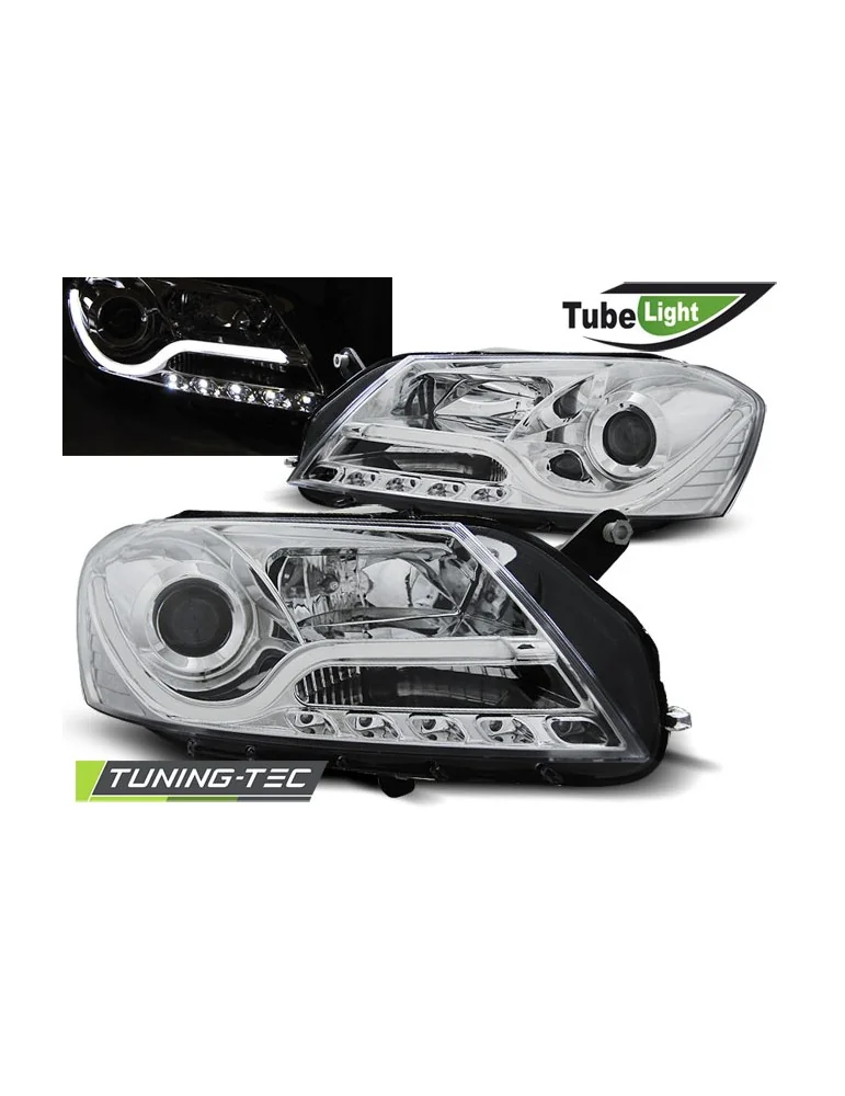 Phares à LED chromés pour VW PASSAT B7 10.10-10.14