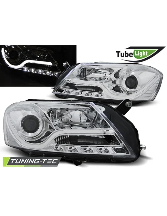 Phares à LED chromés pour VW Passat B7 (2010 - 2014)