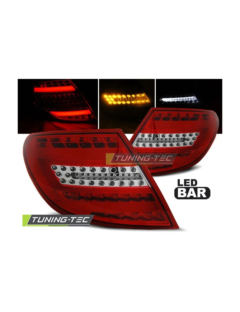 Feux arrière à LED rouges pour MERCEDES C-KLASA W204 Berline 07-10