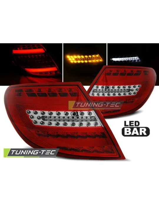 Feux arrière à LED rouges pour Mercedes Classe C W204 Berline (2007 - 2010)