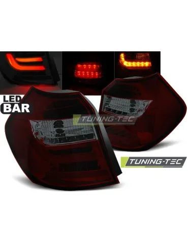 Feux arrière à LED fumés rouges pour BMW E87/E81 09.07-11