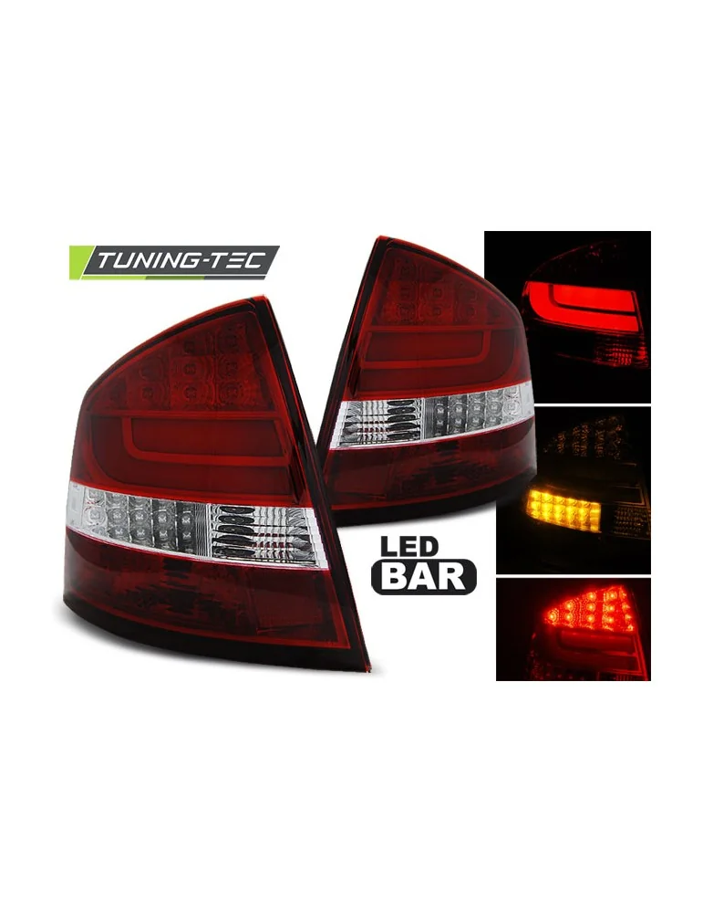 Feux arrière à LED rouges pour SKODA OCTAVIA II Berline 04-12