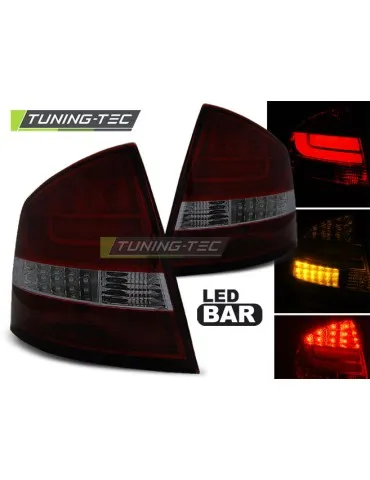 Feux arrière à LED fumés rouges pour SKODA OCTAVIA II Berline 04-12
