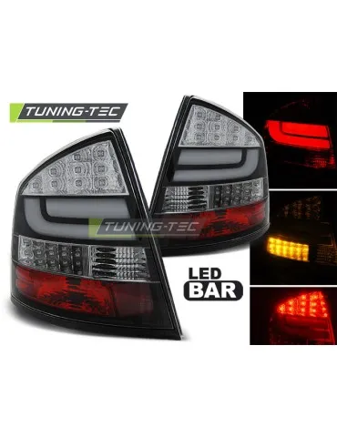 Feux arrière à LED noirs pour SKODA OCTAVIA II Berline 04-12