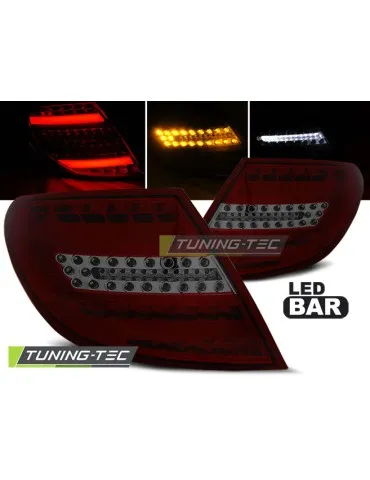 Feux arrière à LED fumés rouges pour MERCEDES C-KLASA W204 Berline 07-10