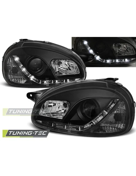 Phares à LED noirs pour Opel Corsa B (1993 - 2000)