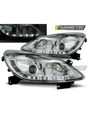 Phares à LED chromés pour OPEL CORSA D 04.06-11