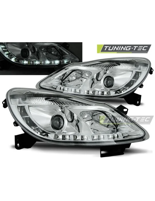 Phares à LED chromés pour Opel Corsa D (2006 - 2011)