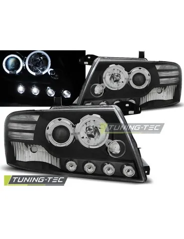 Phares à LED noirs pour MITSUBISHI PAJERO V60 00-06