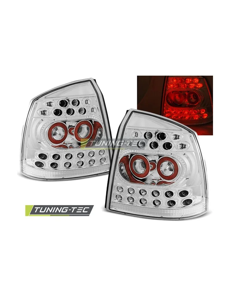 Feux arrière à LED chromés pour OPEL ASTRA G 09.97-02.04