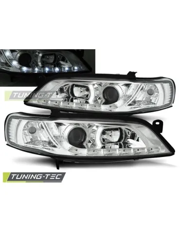 Phares à LED chromés pour OPEL VECTRA B 01.99-03.02