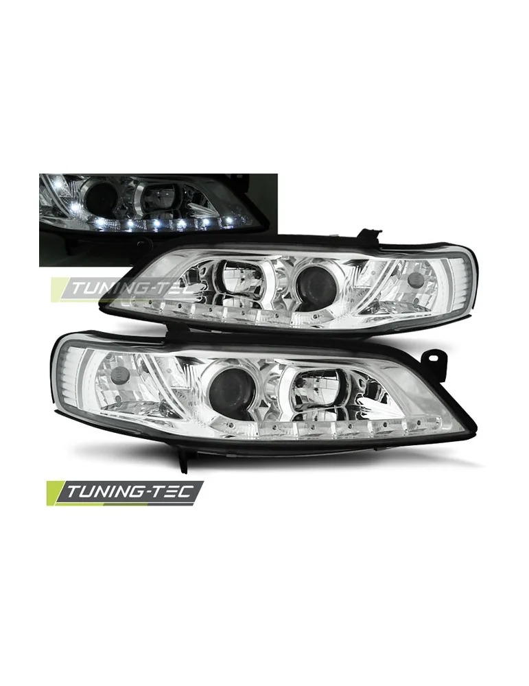Phares à LED chromés pour OPEL VECTRA B 01.99-03.02