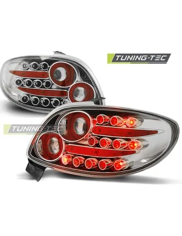 Feux arrière à LED chromés pour PEUGEOT 206 10.98