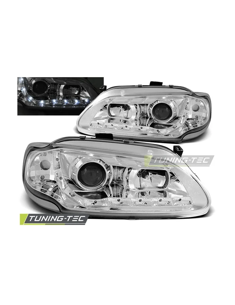 Phares à LED chromés pour RENAULT MEGANE/SCENIC 96-02.99