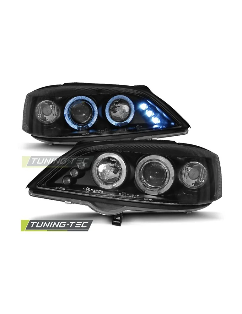 Phares noirs pour OPEL ASTRA G 02.98-02.04