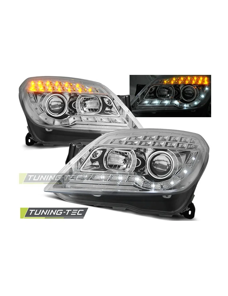 Phares à LED chromés pour OPEL ASTRA H 03.04-10
